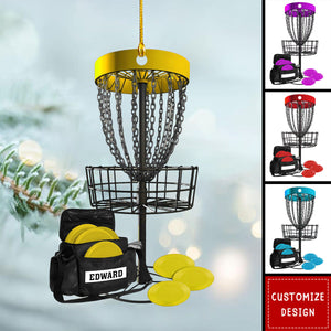 Personalized Disc Golf Christmas Ornament Gift for Disc Golf Lover - New Release