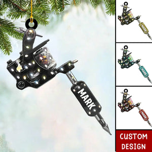 Personalized Tattoo Machine Christmas Ornament Gift For Tattoo Artist - New Release