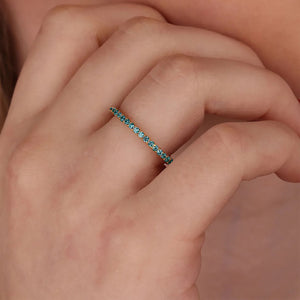 F*ck Cancer Nobody Fights Alone- Teal Diamond Ovarian Cancer Ring