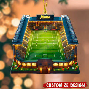 Personalized Christmas American Football Stadium Ornament - Gift For Football Lovers - 2024 New Release