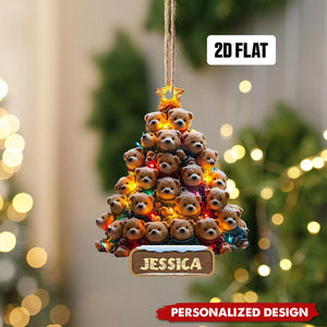 Personalized Bear Ornament-Holiday Gift for Kids-2024 New Release