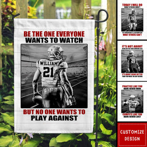 Personalized American Football Flag - Gift For American Football Player