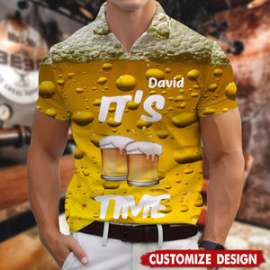 It's Beer Time - Personalized Beer Polo Shirt