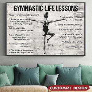 Gymnastic Life Lessons Girl Poster - Gift For Gymnastics Lovers