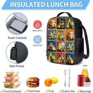 Personalized Construction Machines Kid Backpack