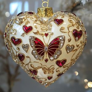Butterfly Heart Acrylic Christmas Ornament-Gifts For Friends, Xmas Gift For Her