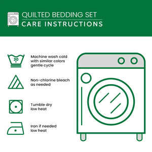 Amethyst Lovebirds 3-Piece Quilted Bedding Set NCU0NT5839
