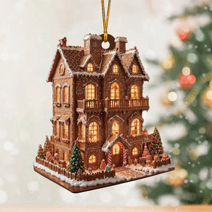 Christmas Houses Gingerbread Ornament-2024 New Release