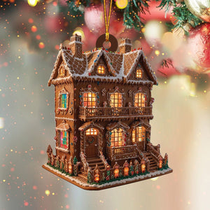 Christmas Houses Gingerbread Ornament-2024 New Release