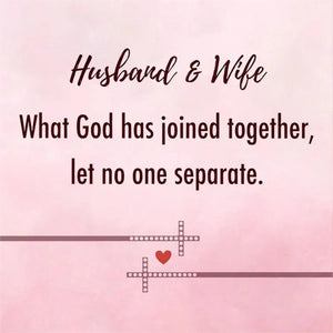 For Love - Husband & Wife Heart Cross Ring