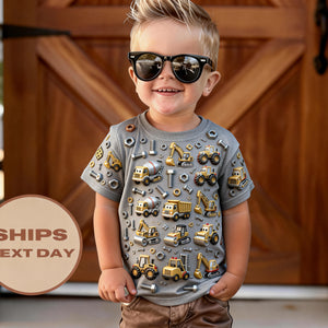 Construction Machines Kid T-Shirt