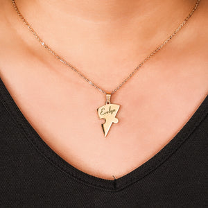 Friendship/Family Puzzle Hearts - Personalized Heart Puzzle Name Necklace