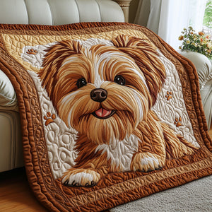 Yorkshire Terrier Quilted Blanket