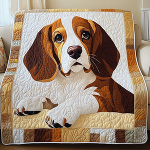Basset Hound Quilted Blanket