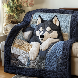 Sleepy Husky Quilted Blanket