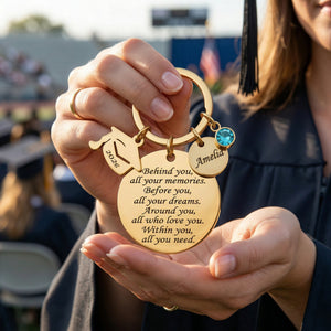 Personalized 2026 Graduation Keepsake: Gold /Silver Stainless Steel Keychain