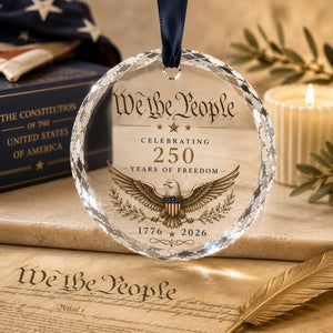 Patriotic Freedom Keepsake - We The People Ornament - America 250 Heritage Christmas Gift 1776