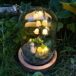 Lily of the Valley&Cat Handmade Night Light-Perfect Gift Idea