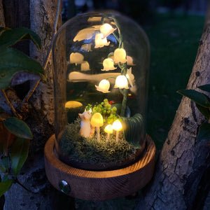 Lily of the Valley&Cat Handmade Night Light-Perfect Gift Idea