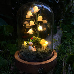 Lily of the Valley&Cat Handmade Night Light-Perfect Gift Idea