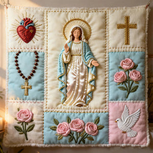 Personalized Our Lady Christian Blanket -Religious Keepsake for Devotees