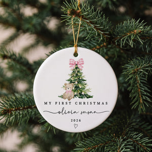 Personalized Baby First Christmas Ornament - Baby Keepsake Ornament 2026