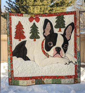Boston Terrier Quilted Blanket