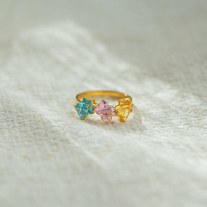 The Dogmother Dog Paws 1-5 Birthstones Ring