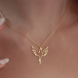 Tough As F*ck Fire Bird Phoenix Necklace