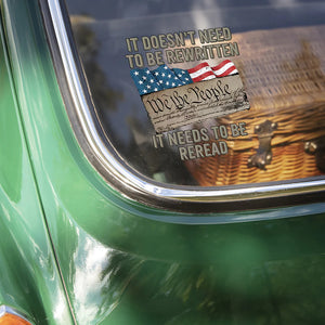 We The People US Flag Car Window Decal Sticker