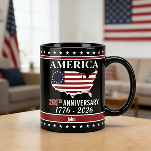 Personalized America 250th Anniversary Accent Mug