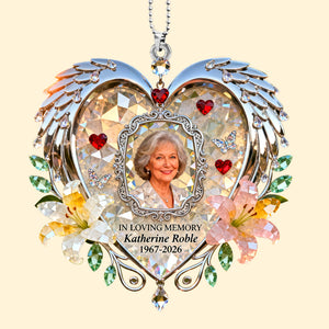 Miss The Angel In Heaven Car Hanging Ornament, Personalized Keepsake To Remember Loved One