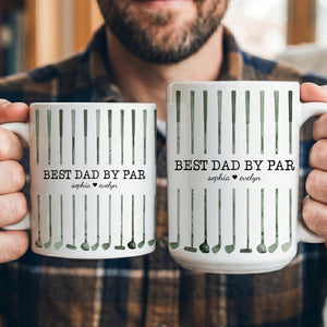 Best Dad By Par – Custom Name Golf Mug, Father's Day Gift For Dad & Husband
