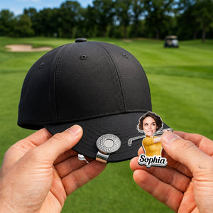 Golf Character And Name Gift For Golf Players, Golf Lover - Personalized Golf Ball Marker