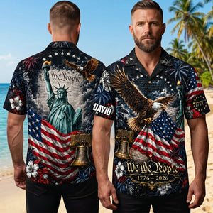 USA 250 Years of Freedom Hawaiian Shirt - Personalized Gifts