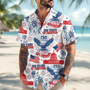 Personalized 250 Years Of Freedom America Hawaii Shirt