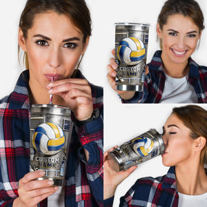 Love Volleyball - Personalized Volleyball Tumbler