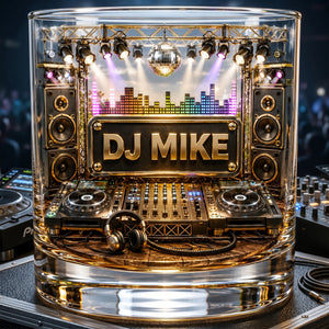 Party Beats Round Glass Personalized Gifts For Music Lovers