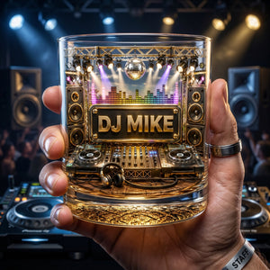 Party Beats Round Glass Personalized Gifts For Music Lovers