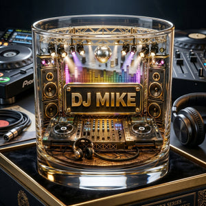 Party Beats Round Glass Personalized Gifts For Music Lovers