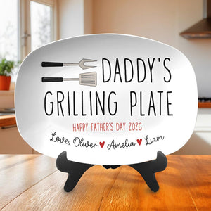 Personalized Dad Grilling platter, Father's Day BBQ Gift For Grill Master Dad