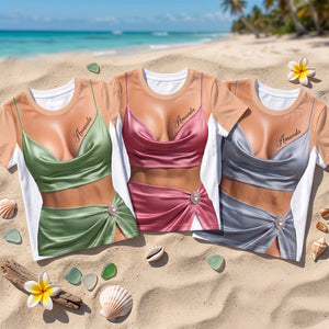 Bridesmaid And Best Men Bikini For Summer - Personalized All-Over-Print T-Shirt