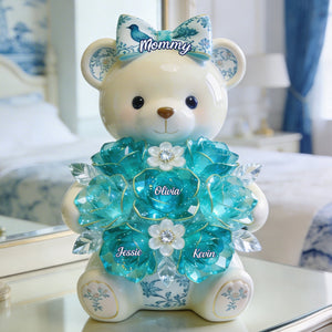 Sweet Bear Toile de Jouy Acrylic Plaque - Personalized Gifts For Mom