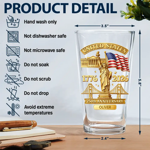 250th Anniversary - Personalized Beer Glass