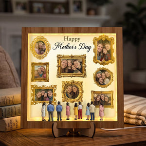 Personalized LED Wooden Frame - Happy Mother's Day Gift