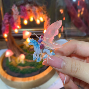 Pink Wisteria Fairy Mushroom Handmade Night Light
