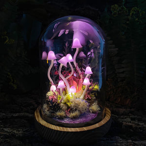 Enchanted Purple Creek Mushroom Handmade Night Light