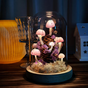 Purple Handmade Mushroom Night Light