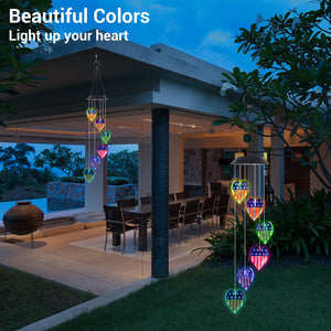 Solar United States Flag Wind Chime Light-Happy Independence Day