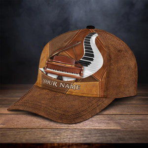 Personalized Water Color Piano 3d Classic Cap